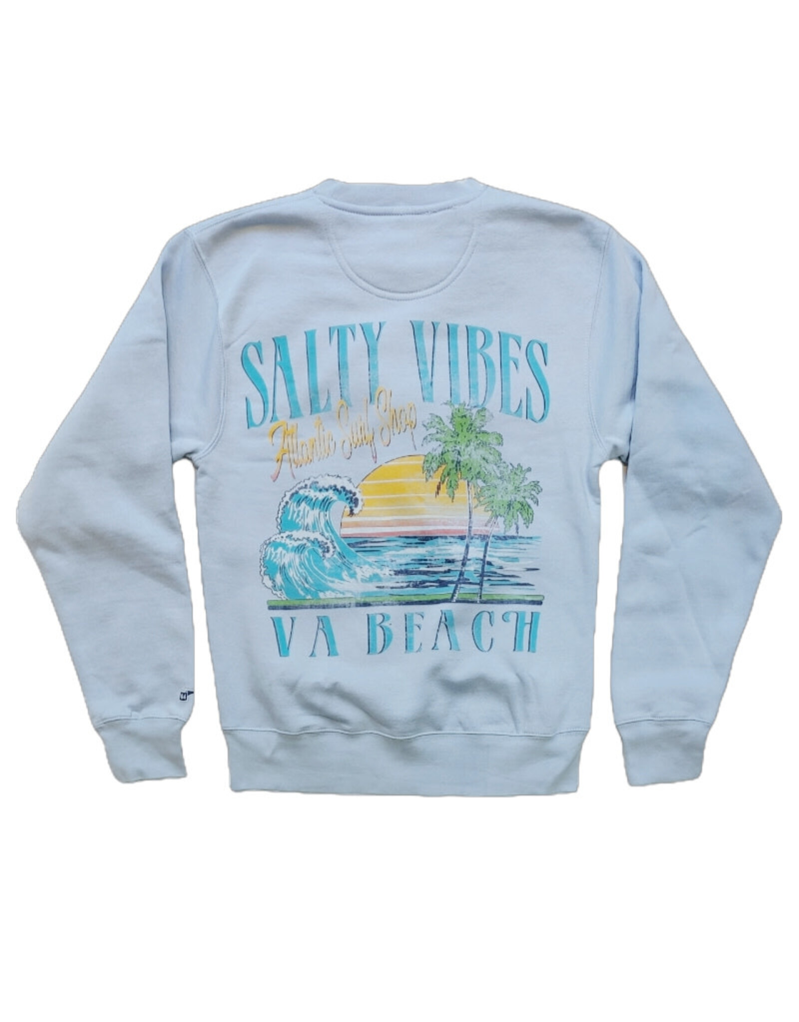 Atlantic Surf Co Atlantic Surf Salty Vibes Crew Fleece Sky Blue