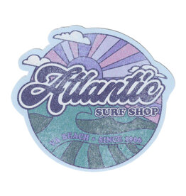 Atlantic Surf Co Atlantic Surf Retro Sunrise Blue Sticker