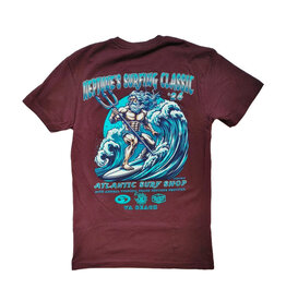 Atlantic Surf Co Atlantic Surf Shop Neptune's Classic T-shirt Maroon