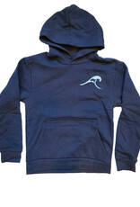 Atlantic Surf Co Atlantic Surf Wave Icon Youth Hoodie Navy