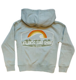 Atlantic Surf Co Atlantic Surf Palm Grove Youth Zip Hoodie Aloe Green