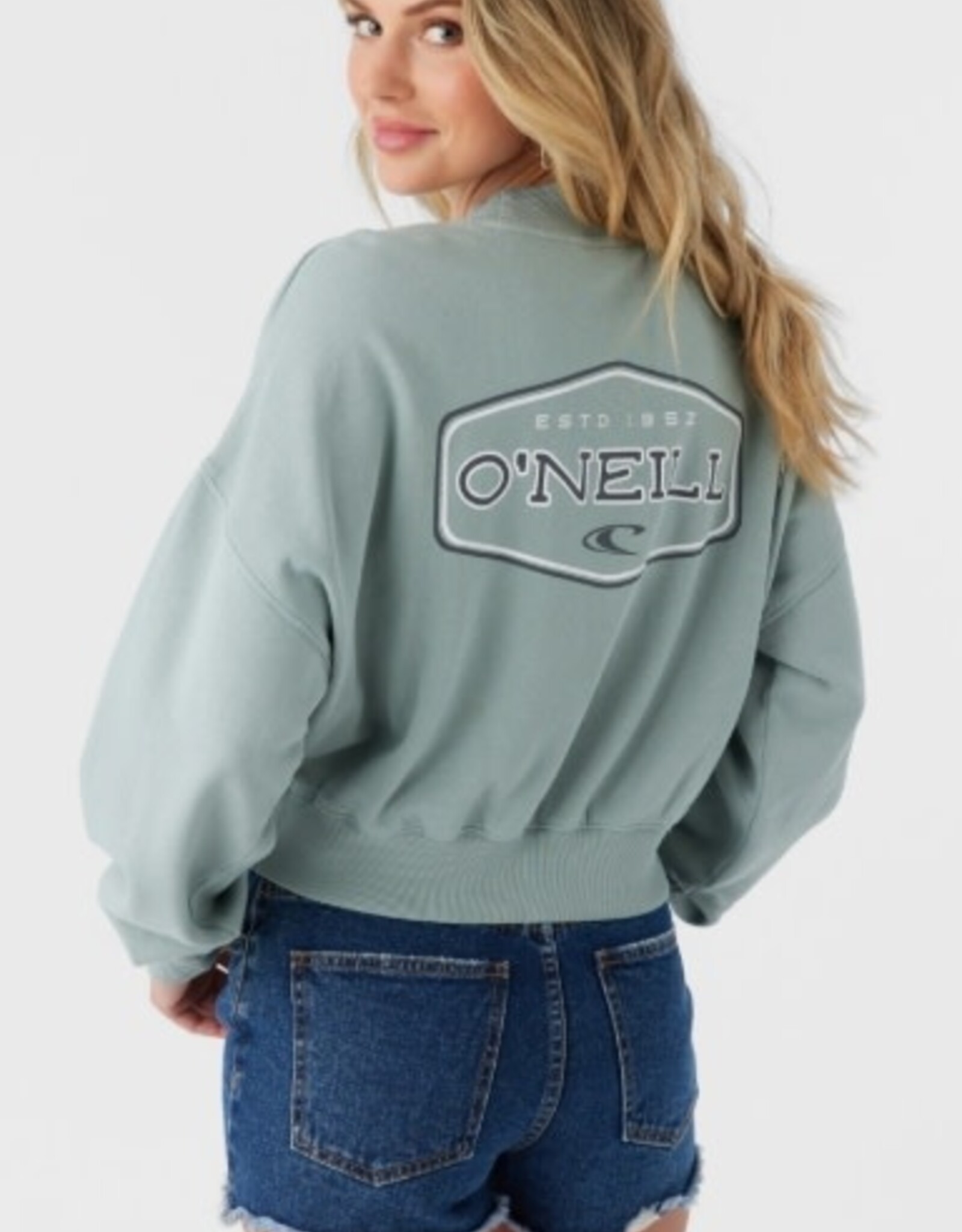 O'Neill O'Neill Moment Crop Pullover Fleece Silver Blue