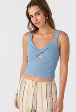 O'Neill O'Neill Jayde Twist Knit Tank Top Faded Denim
