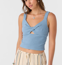 O'Neill O'Neill Jayde Twist Knit Tank Top Faded Denim