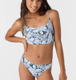 O'Neill O'Neill Girls Palmetto Tropical Ruched Longline Swim Set Multi O'Neill O'Neill Girls Palmetto Tropical Ruched Longline Swim Set Multi