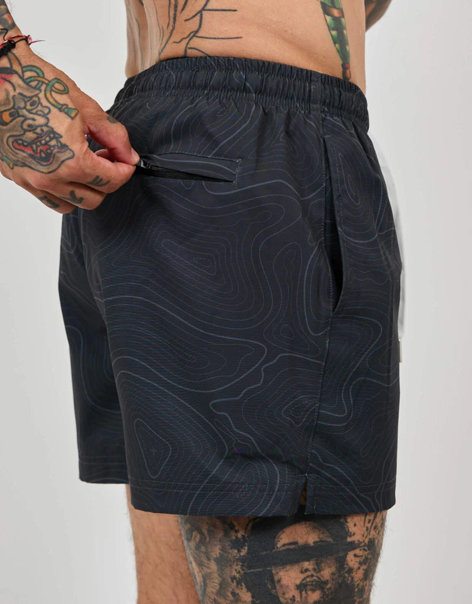 Cove Cove Boardshorts Topo Camo Black