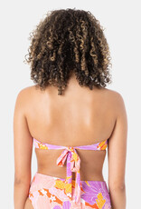 Roxy Roxy Bell Bottom Blooms Ring Bandeau Bikini Top Lilac Multi