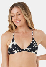 Roxy Roxy Hang Loose Athletic Triangle Bikini Top Black Ivory