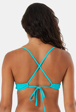 Roxy Roxy Solid Beach Classics Athletic Triangle Bikini Top Teal