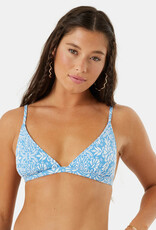 Roxy Roxy Tile Tranquility Fixed Triangle Bikini Top Blue Roxy Roxy Tile Tranquility Fixed Triangle Bikini Top Blue