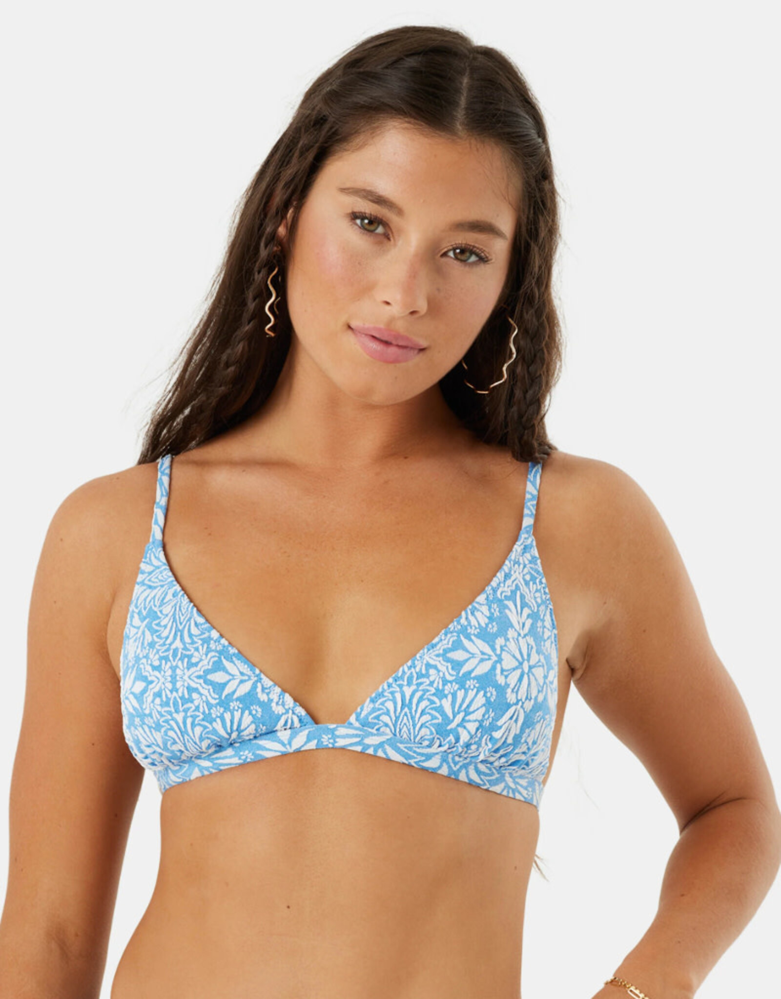 Roxy Roxy Tile Tranquility Fixed Triangle Bikini Top Blue