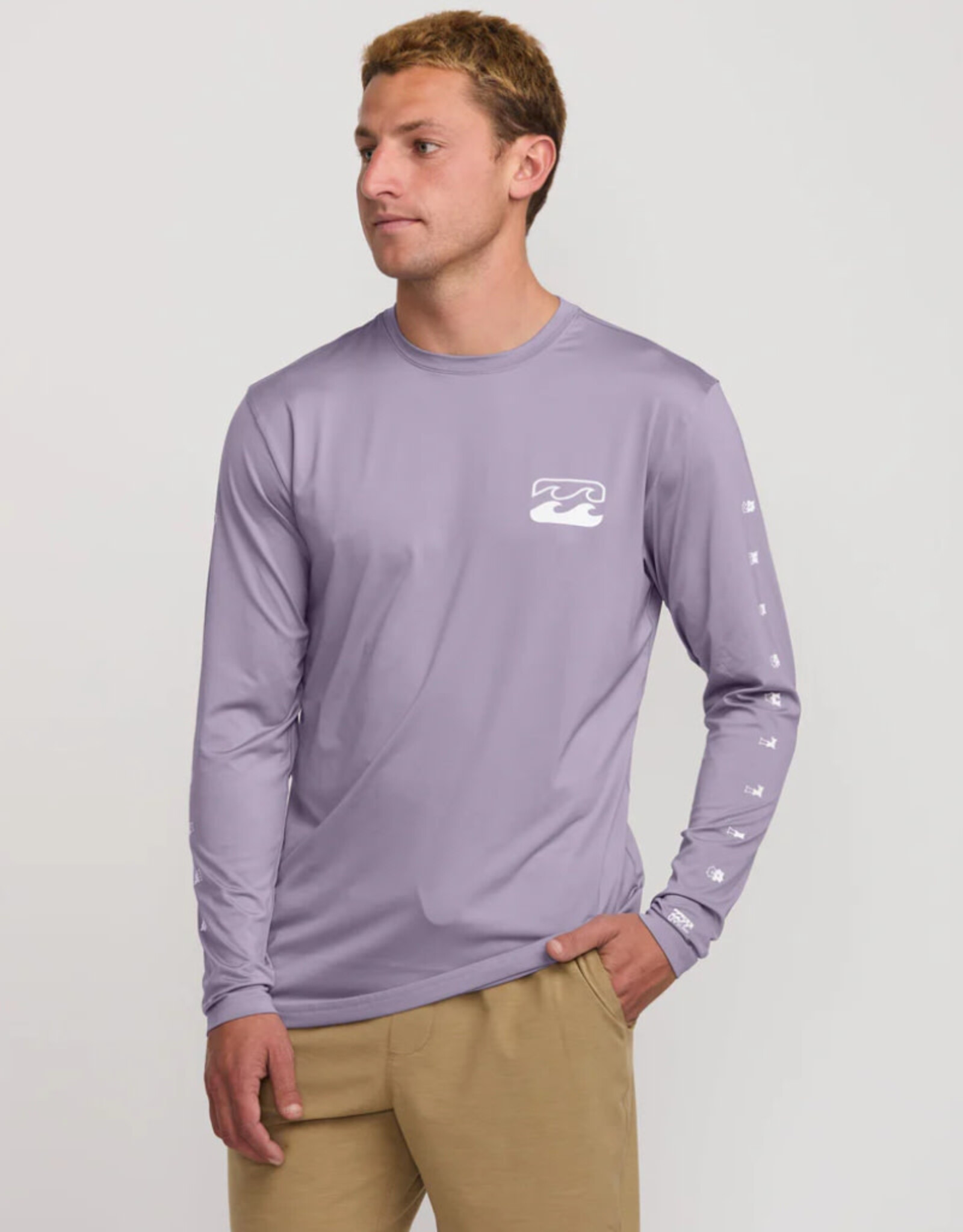 Billabong Billabong Unity Loose Fit Long Sleeve Surf Tee Light Purple