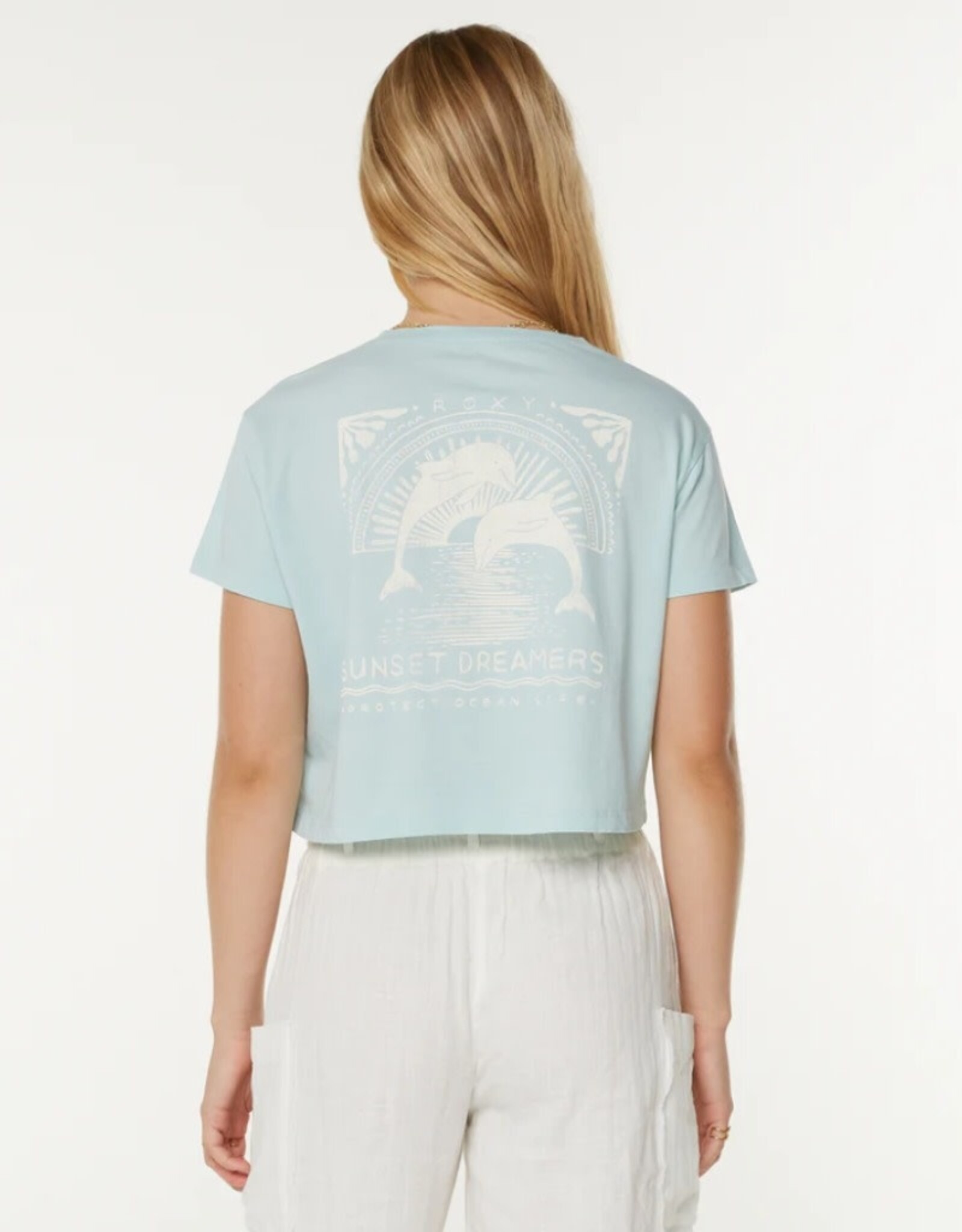 Roxy Roxy Sunset Dreams Cropped Boxy Tee Stratosphere Sunset Dreams