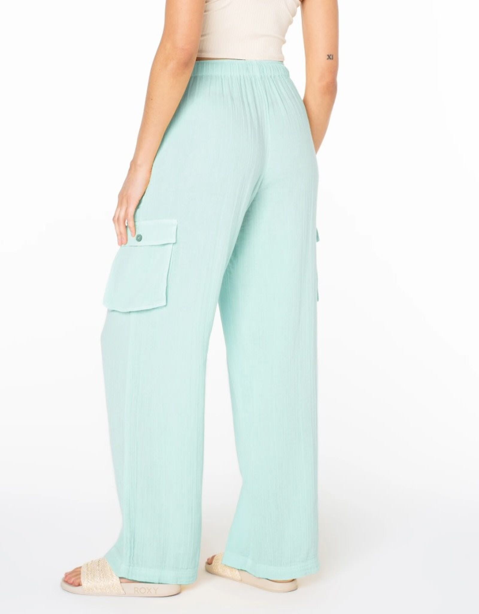 Roxy Roxy Precious Cargo Beach Solid Pants Aquifer Solid