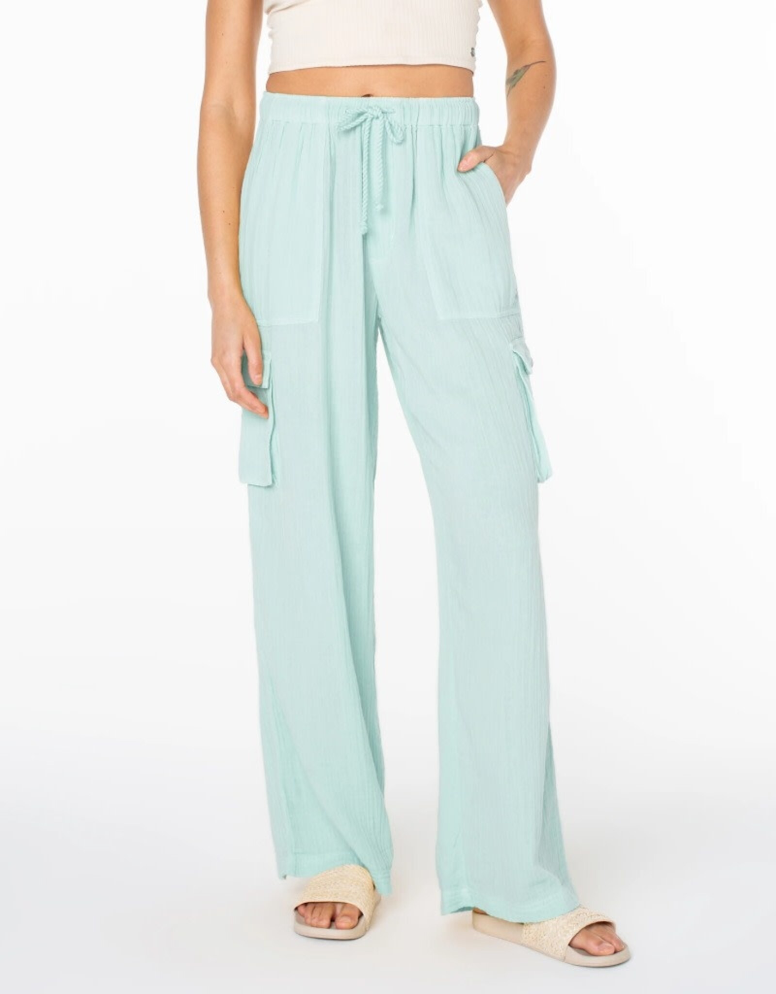 Roxy Roxy Precious Cargo Beach Solid Pants Aquifer Solid