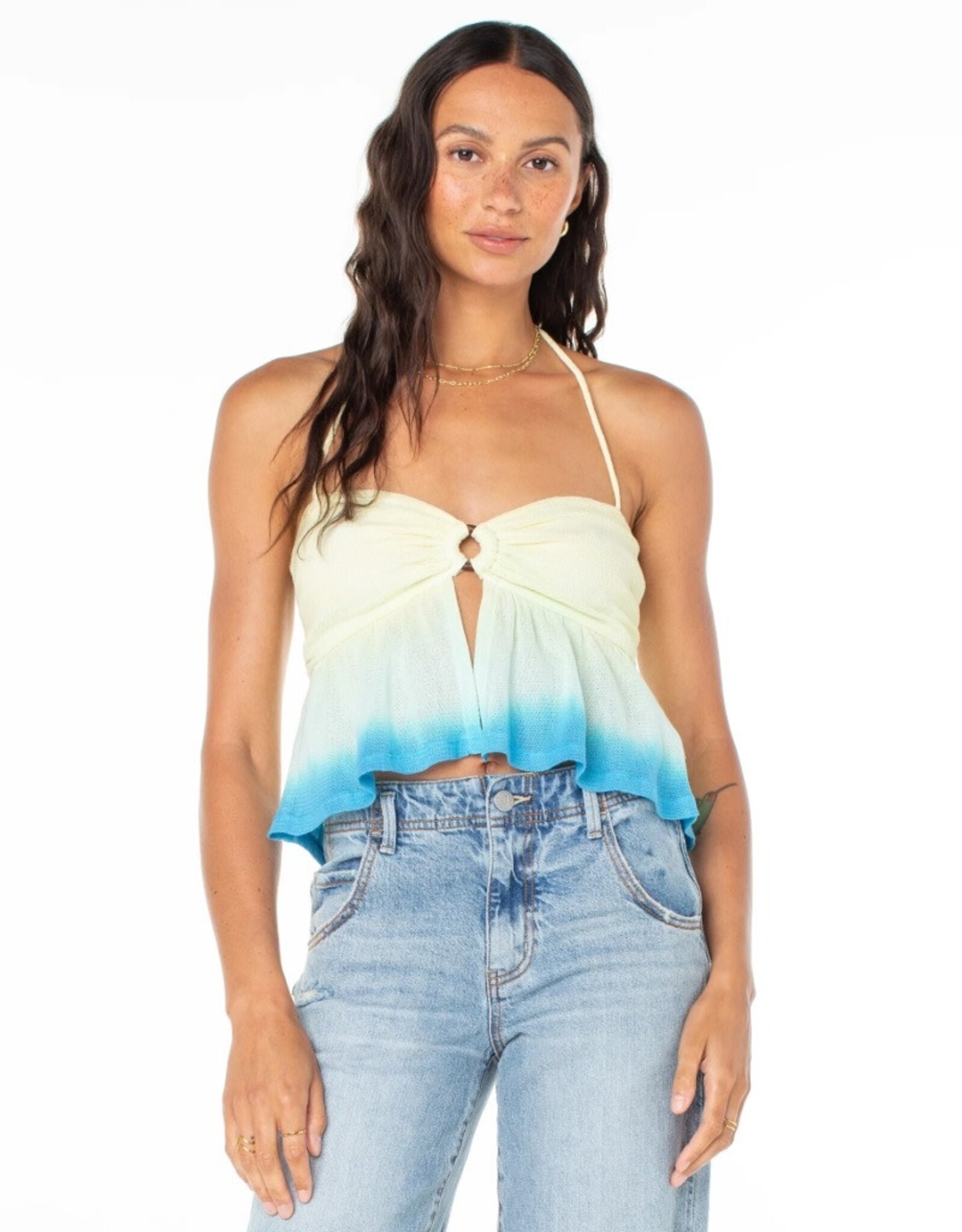 Roxy Roxy Magic Hour Top Azure Blue Solid