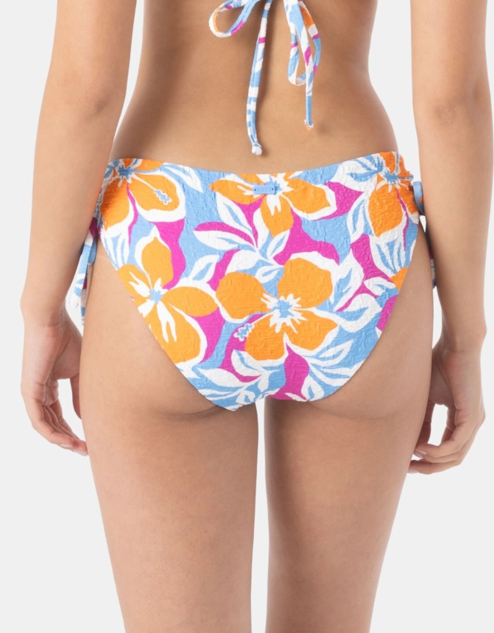 Roxy Roxy Topanga Canyon Lace Up Hipster Bikini Bottom Pastel Floral Multi