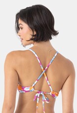 Roxy Roxy Topanga Canyon Athletic Triangle Bikini Top Pastel Floral Multi Roxy Roxy Topanga Canyon Athletic Triangle Bikini Top Pastel Floral Multi