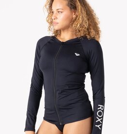Roxy Roxy New Essentials Hooded Zip UPF 50 Rashgaurd Anthracite
