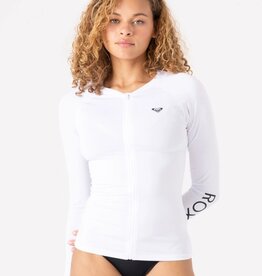Roxy Roxy New Essentials Hooded Zip UPF 50 Rashgaurd Bright White