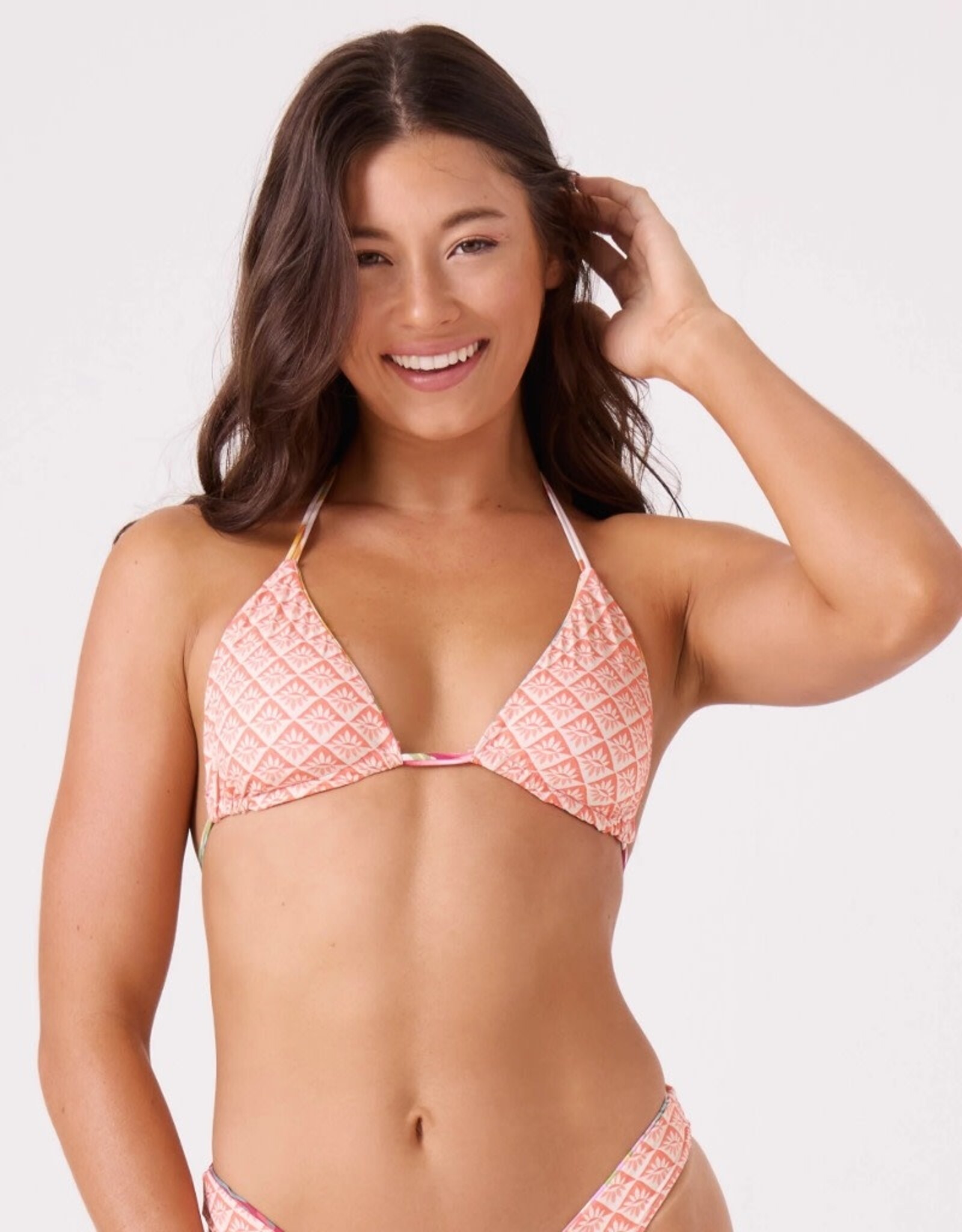 Roxy Roxy Hot Tropics Reversible Mini Tiki Triangle Bikini Top Tropic Multi