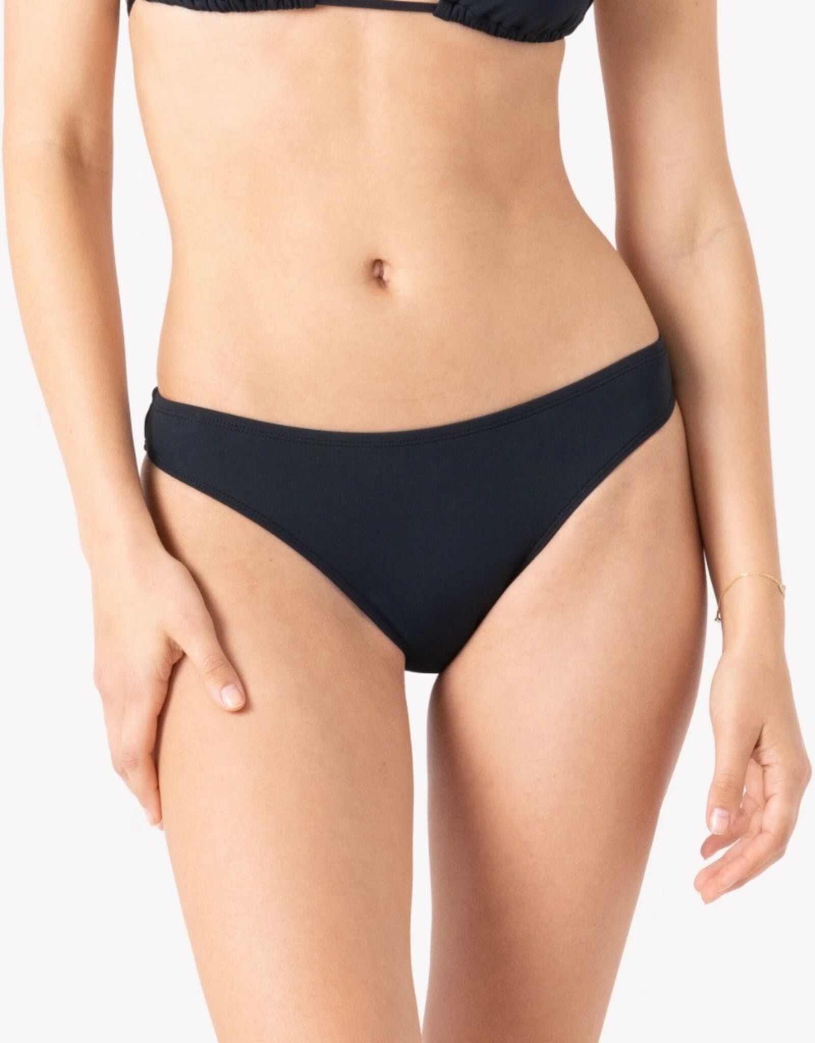 Roxy Roxy Solid Beach Classics Moderate Bikini Bottoms Anthracite
