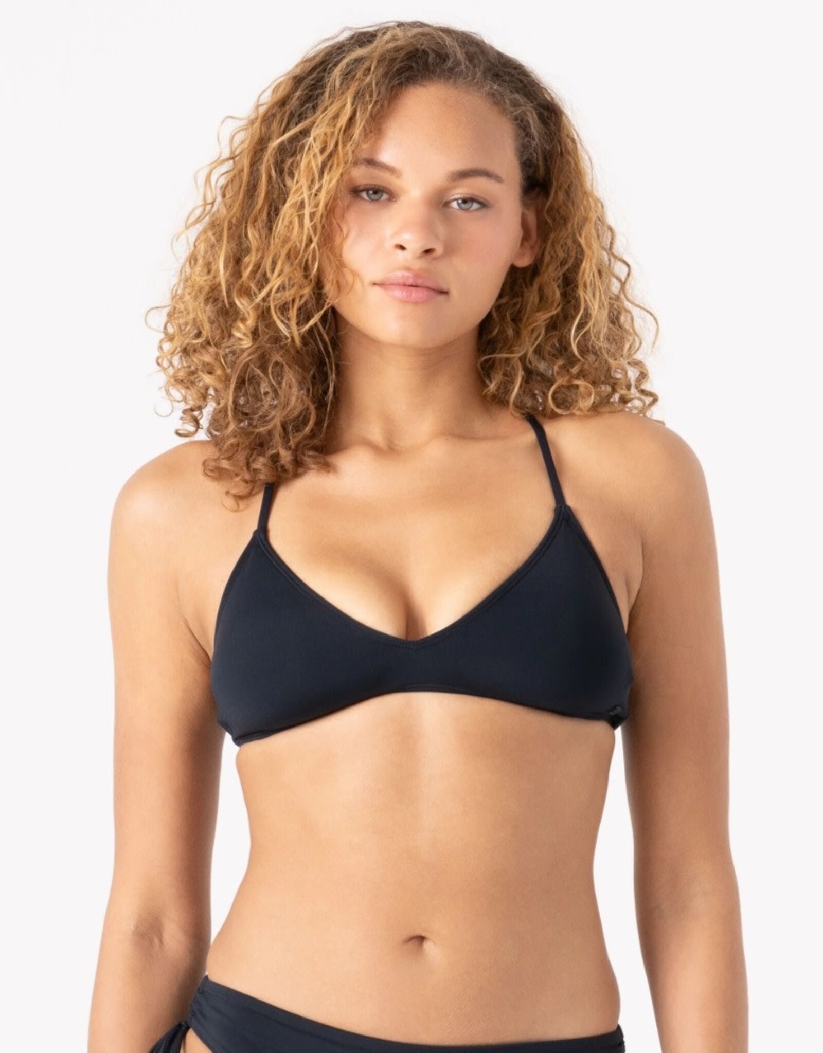 Roxy Roxy Solid Beach Classics Athletic Triangle Bikini Top Anthracite