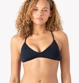 Roxy Roxy Solid Beach Classics Athletic Triangle Bikini Top Anthracite