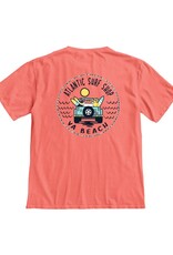 Atlantic Surf Co Atlantic Surf Shop Beach Jeep T-shirt Coral