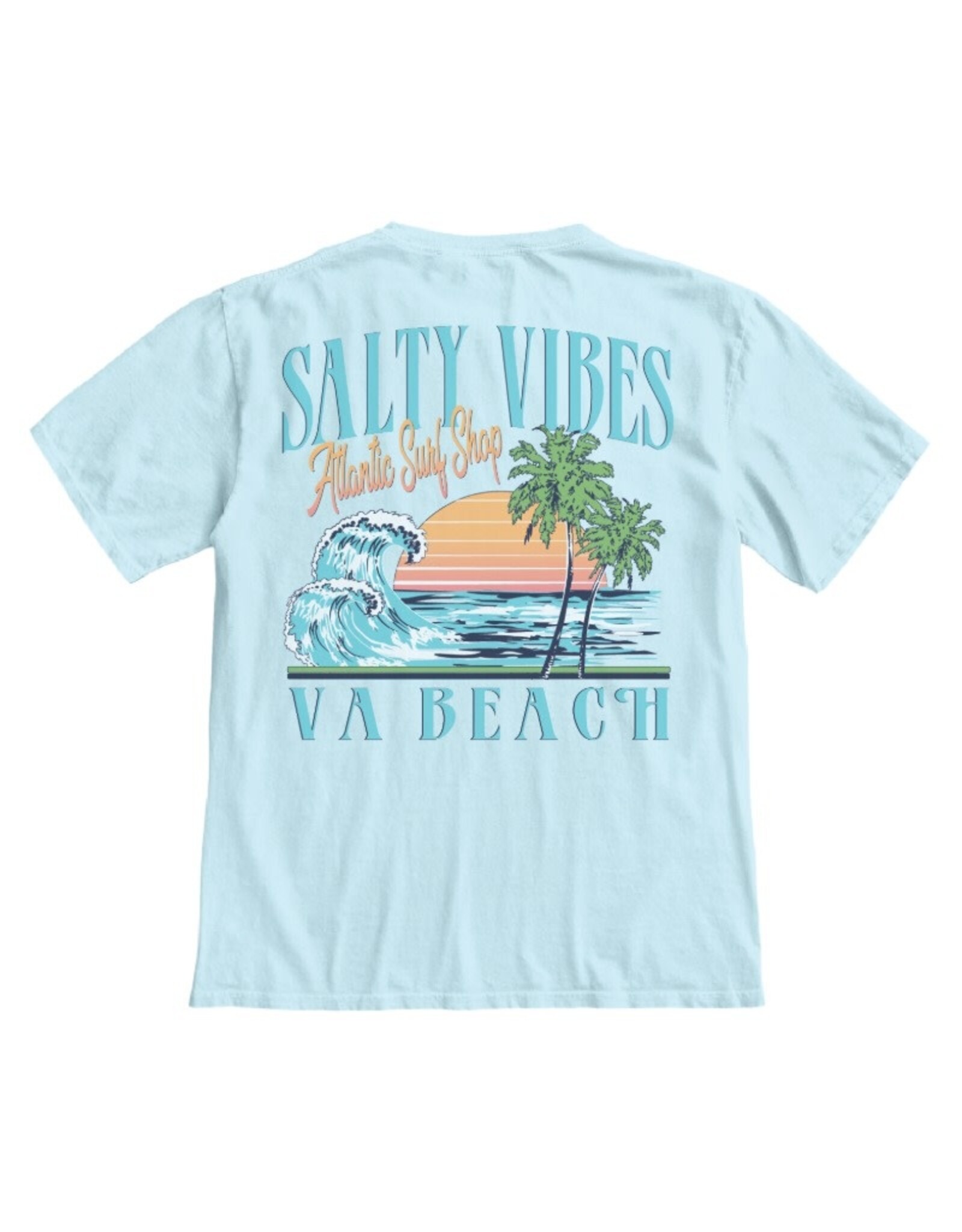 Atlantic Surf Co Atlantic Surf Salty Vibes T-shirt Sky Blue