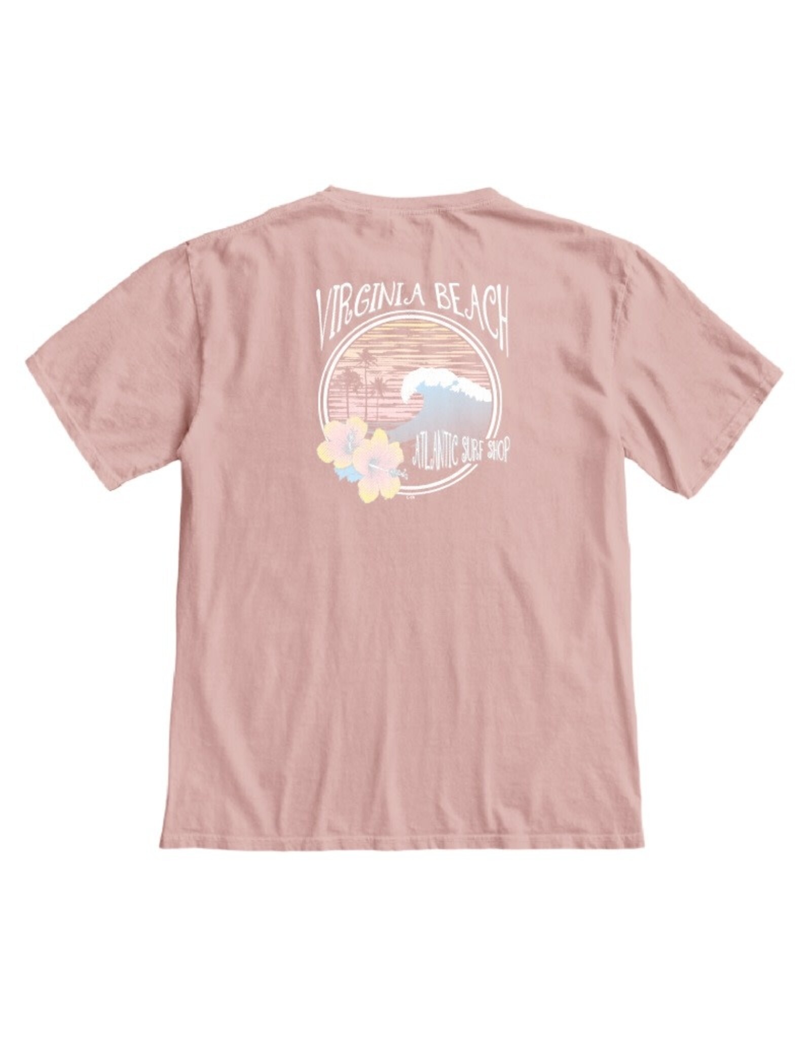 Atlantic Surf Co Atlantic Surf Hibiscus Wave T-shirt Mauve