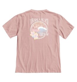 Atlantic Surf Co Atlantic Surf Hibiscus Wave T-shirt Mauve