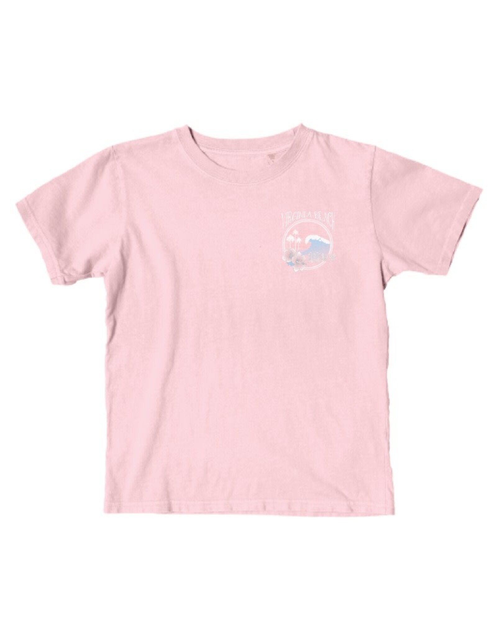 Atlantic Surf Co Atlantic Surf Hibiscus Wave Youth T-shirt Pink