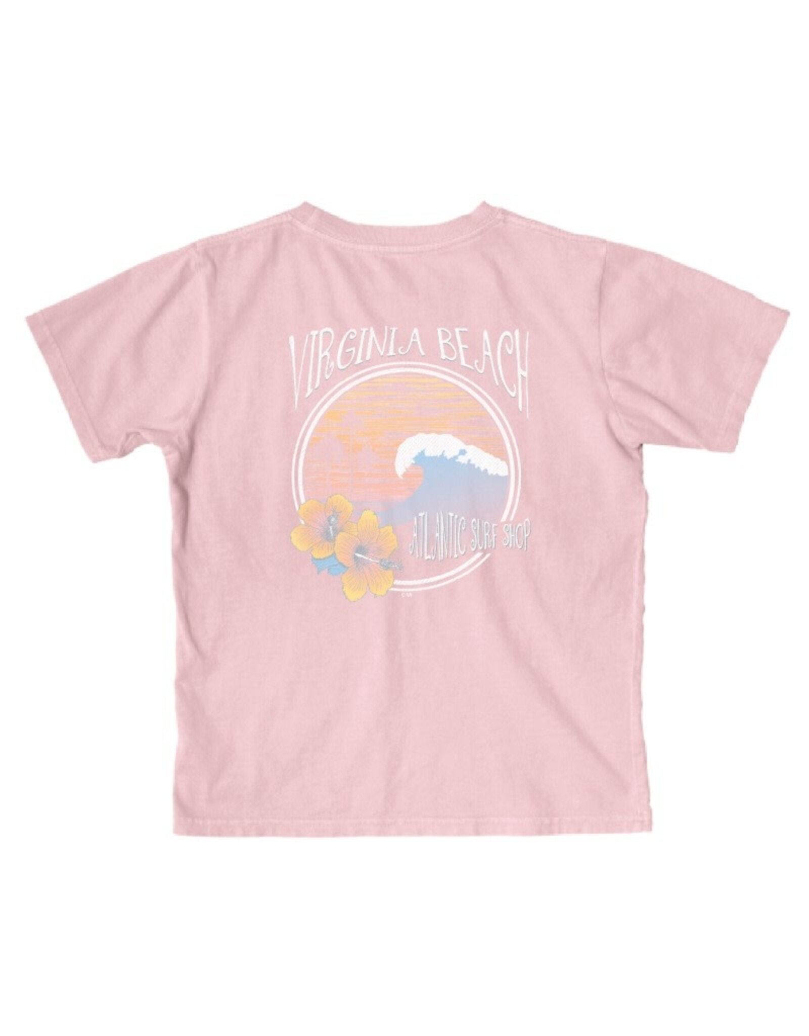 Atlantic Surf Co Atlantic Surf Hibiscus Wave Youth T-shirt Pink