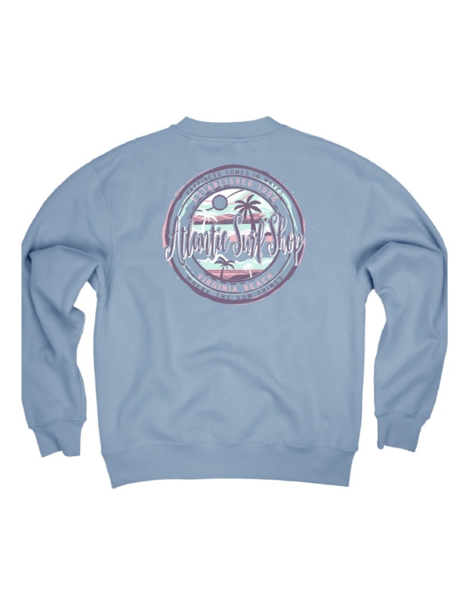Atlantic Surf Co Atlantic Surf Happiness Waves Crew Fleece