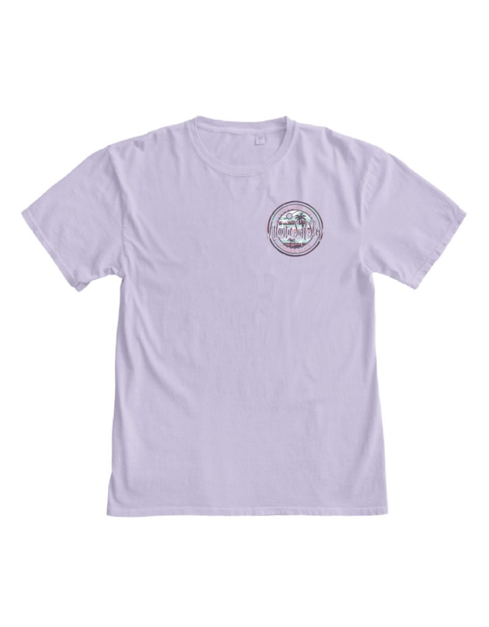 Atlantic Surf Co Atlantic Surf Shop Happiness Waves Lavender T-shirt