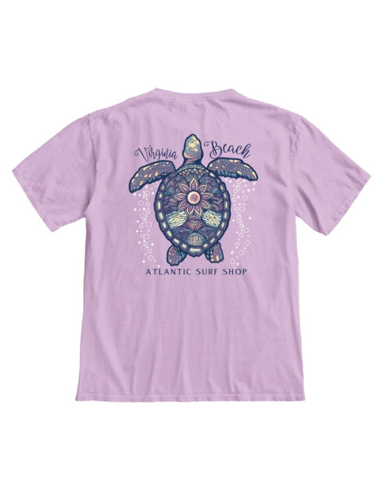 Atlantic Surf Co Atlantic Surf Bubble Sea Turtle T-shirt Light Purple
