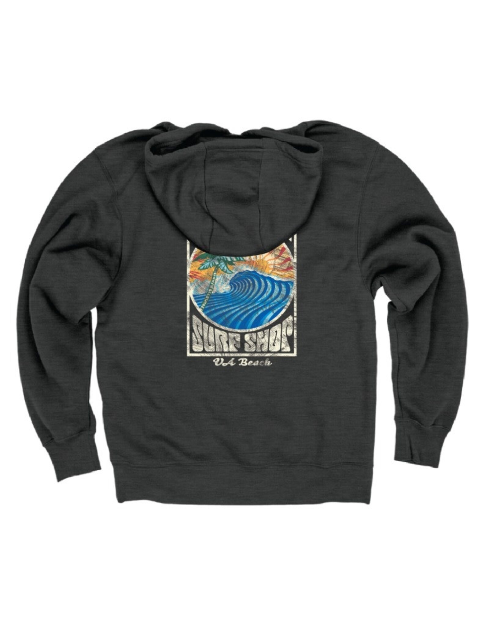 Atlantic Surf Co Atlantic Surf Old School Surf Hoodie Black