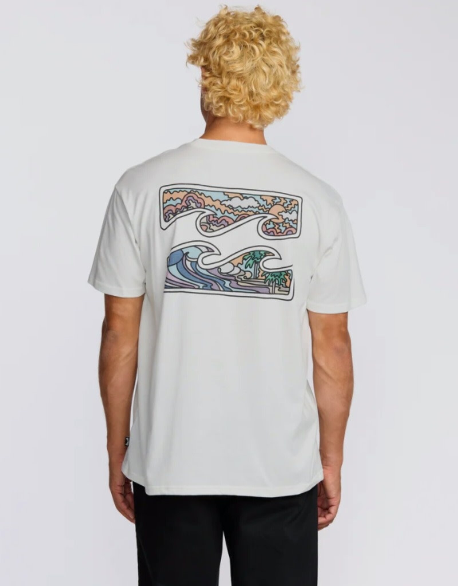 Billabong Billabong Crayon Wave Premium Short Sleeve Tee Off White