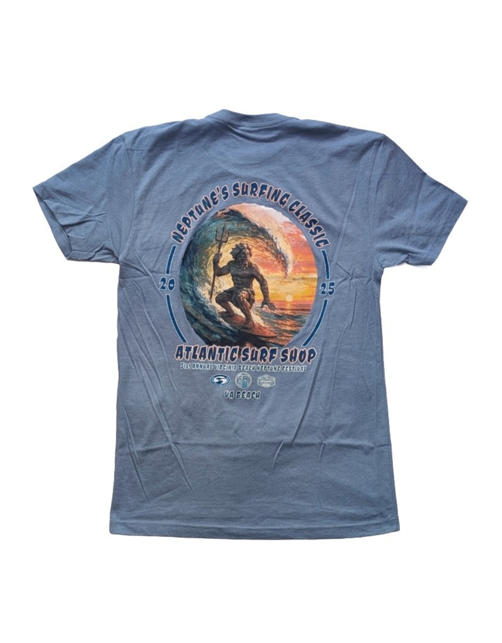 Atlantic Surf Co Atlantic Surf Neptune's Classic 2025 T-shirt Slate Blue
