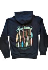 Atlantic Surf Co Atlantic Surf Surfboard Evolution Zip Up Hoodie Navy