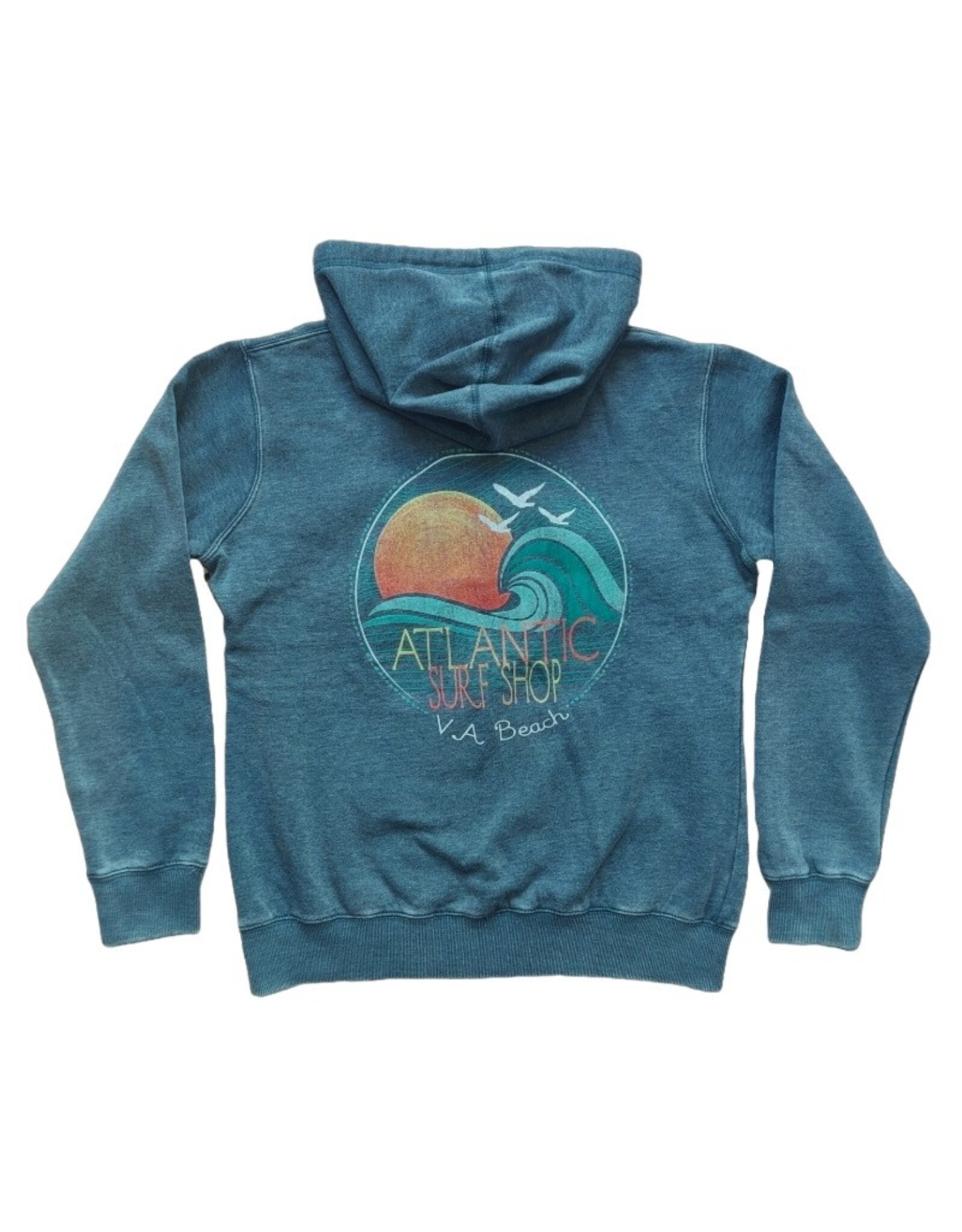Atlantic Surf Co Atlantic Surf Ocean Sunset Zip Hoodie Denim Blue