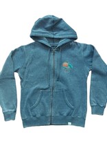 Atlantic Surf Co Atlantic Surf Ocean Sunset Zip Hoodie Denim Blue
