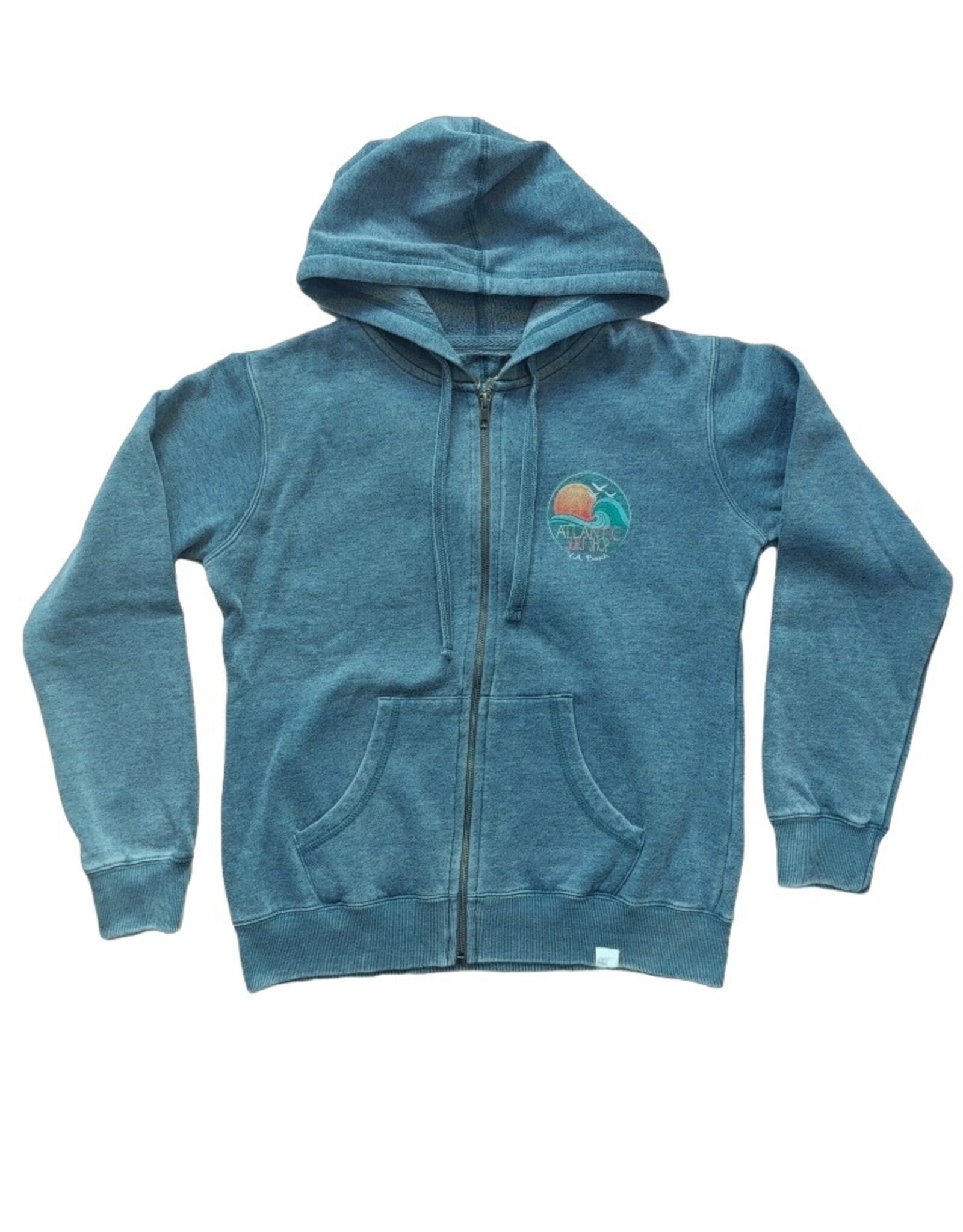 Atlantic Surf Co Atlantic Surf Ocean Sunset Zip Hoodie Denim Blue