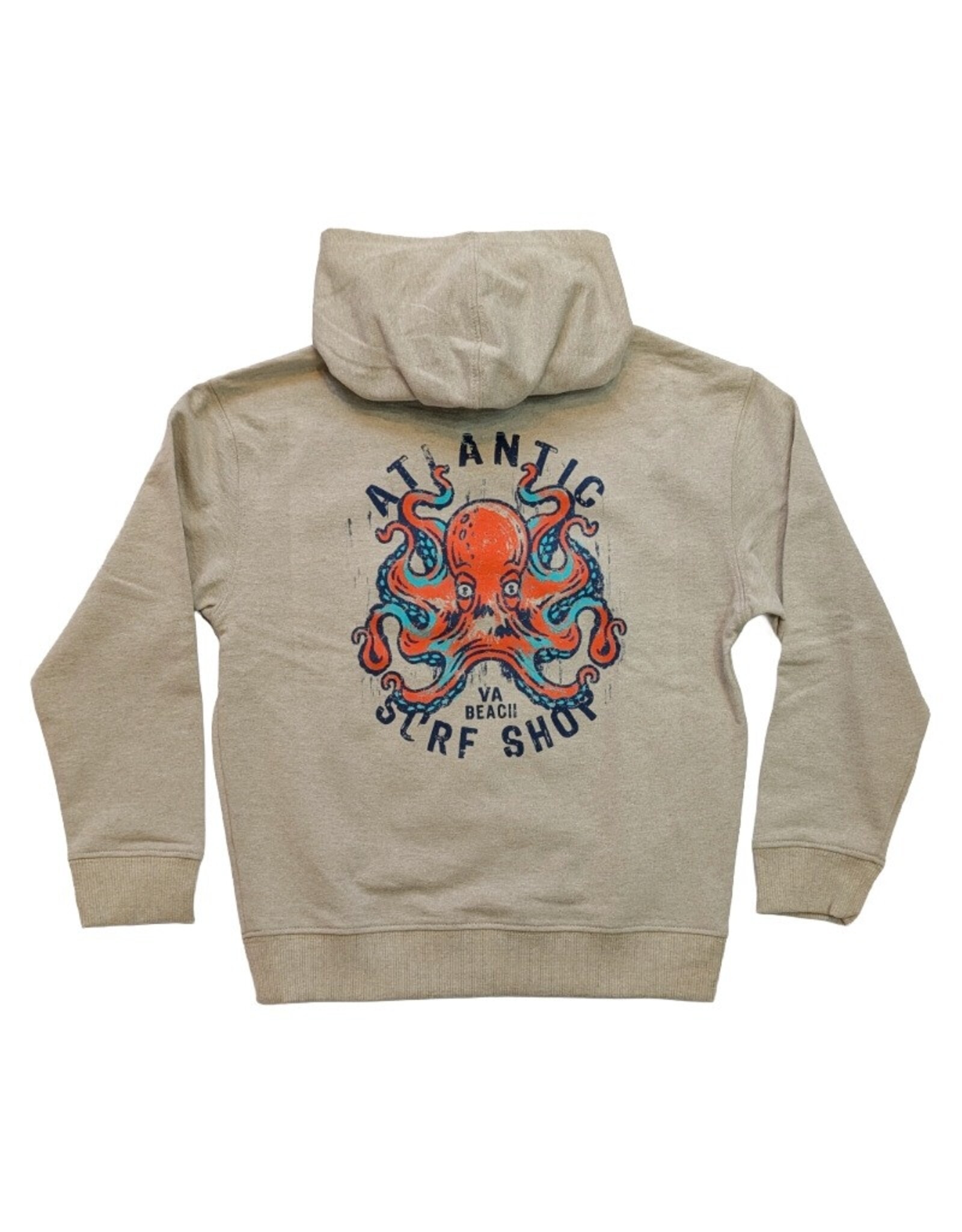 Atlantic Surf Co Atlantic Surf Lurking Octo Youth Hoodie Stone