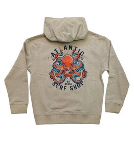 Atlantic Surf Co Atlantic Surf Lurking Octo Youth Hoodie Stone