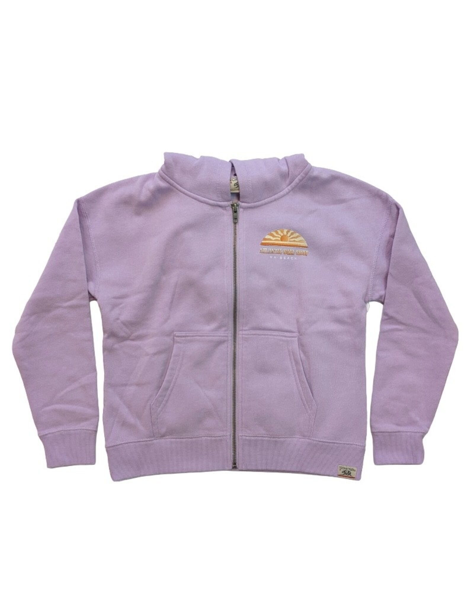 Atlantic Surf Co Atlantic Surf Coral Rays Youth Zip Hoodie Lavender