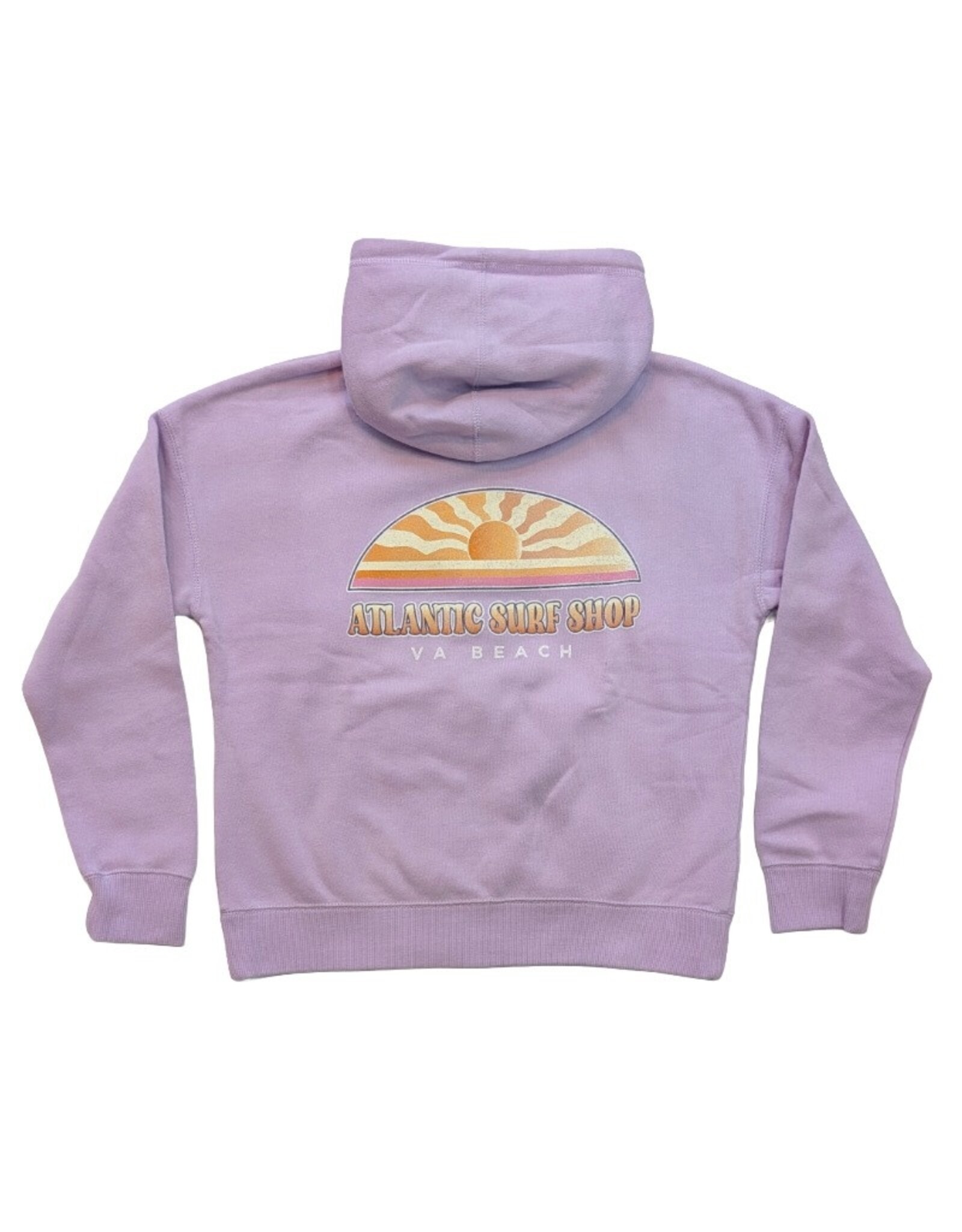 Atlantic Surf Co Atlantic Surf Coral Rays Youth Zip Hoodie Lavender