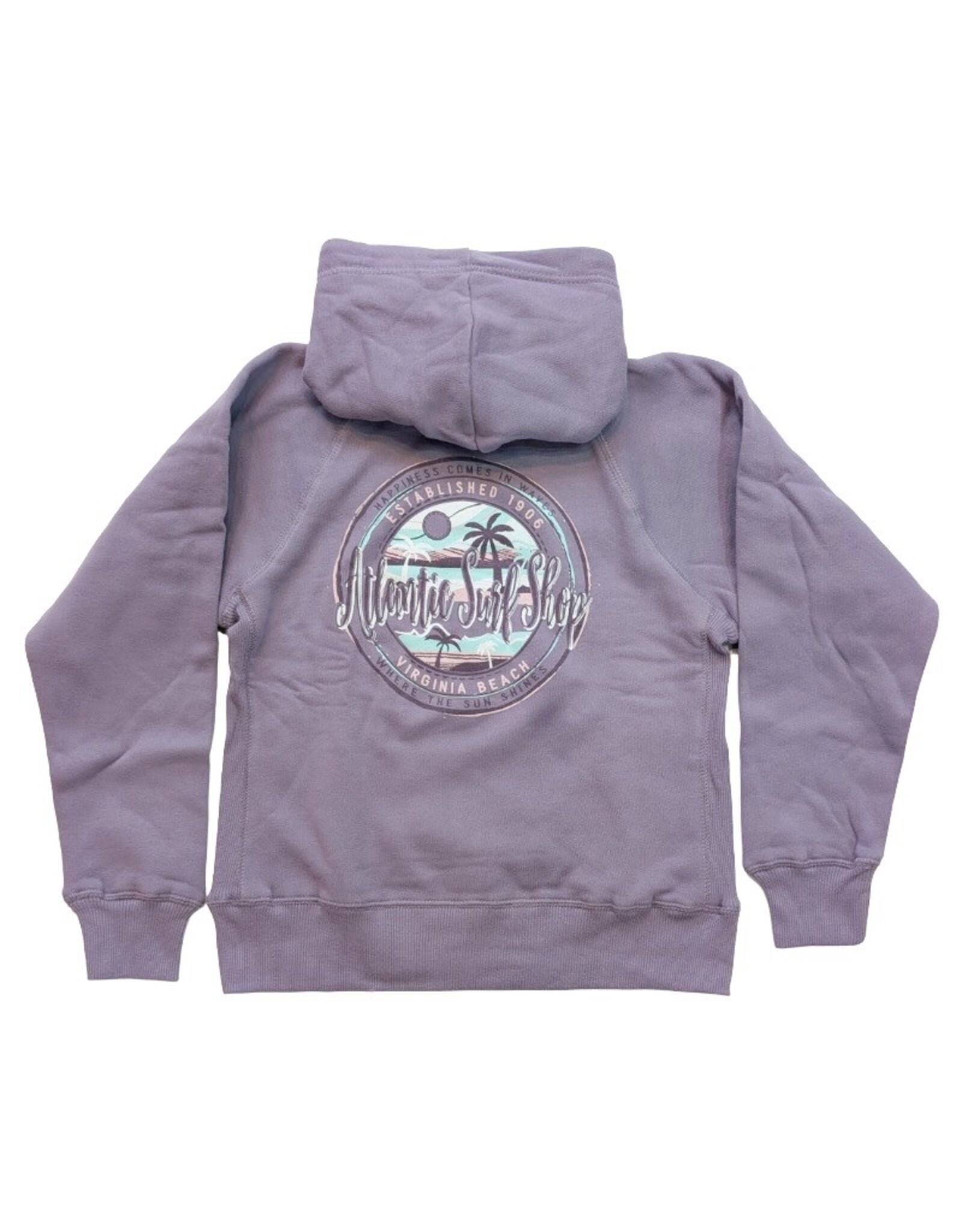 Atlantic Surf Co Atlantic Surf Happiness Youth Hoodie Purple