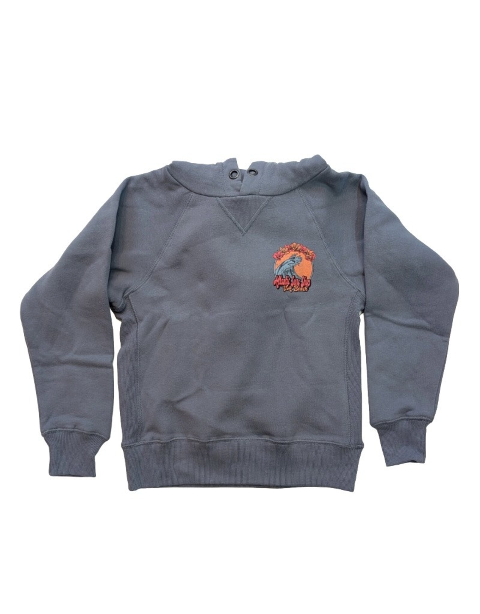 Atlantic Surf Co Atlantic Surf Ocean Flower Youth Hoodie Grey Blue